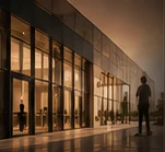 Warm glass building exterior